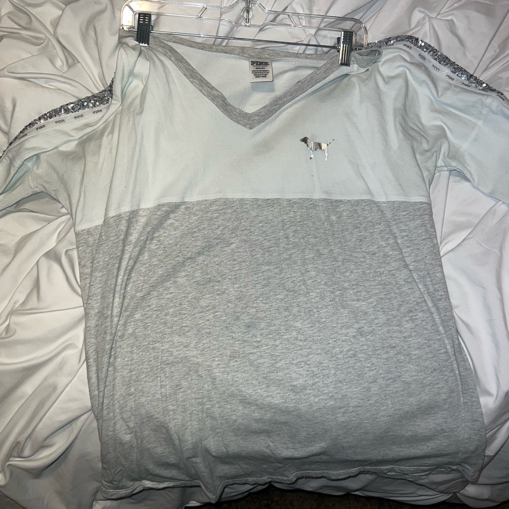 PINK (Victoria Secret) Sequin Bling Long Sleeve Medium
